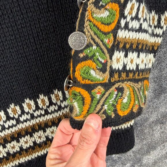 Vtg Nordstrikk Virgin Wool Cardigan Embroidered Made In Norway Women's M/L* - Picture 10 of 11